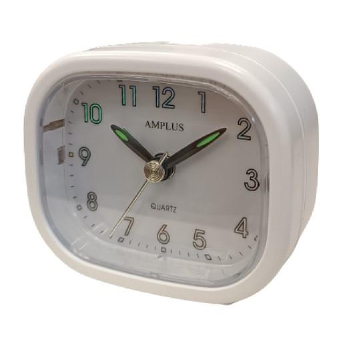 Amplus Travel Alarm Clock PT182W White Dial Luminous Hands White