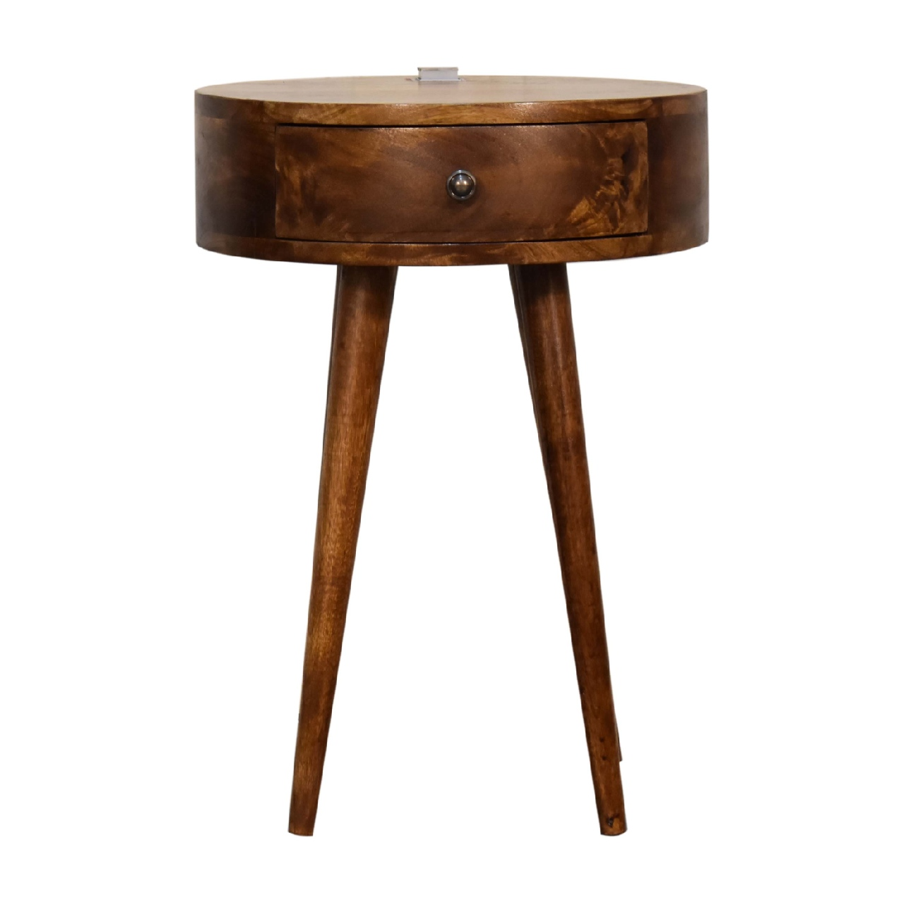 Artisan Furniture Solid Wood Single Chestnut Bedside, Dark Brown, 1 Drawer