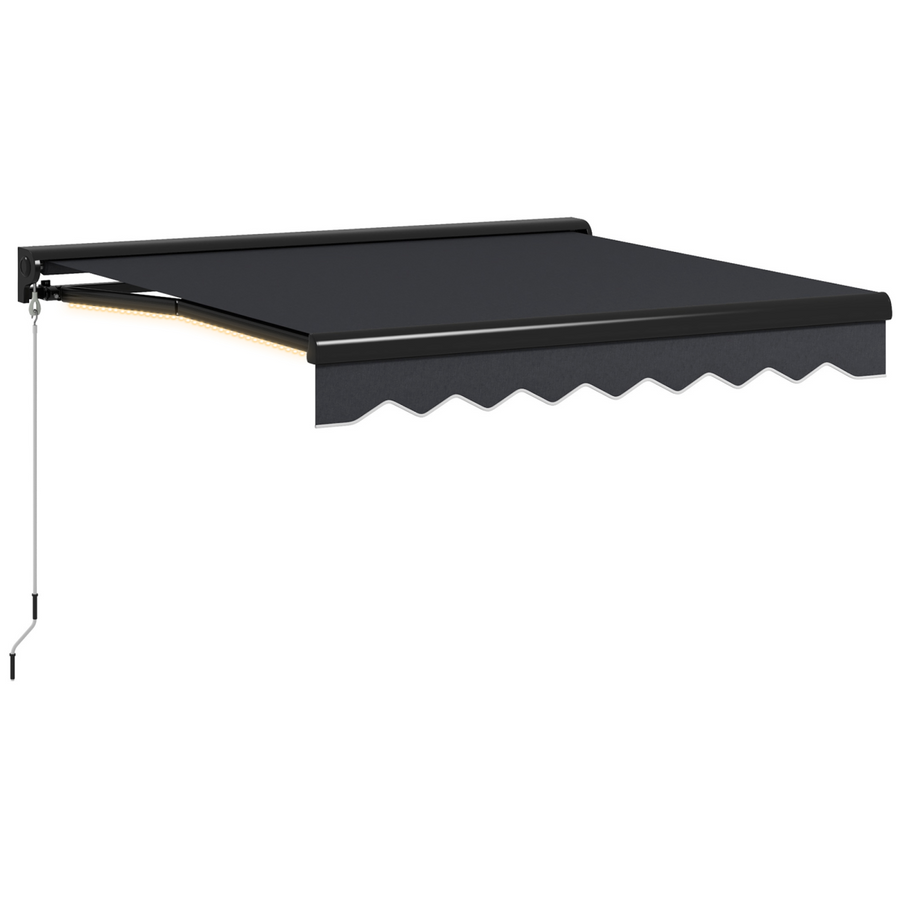 Outsunny 2.5 x 2m Electric Awning with LED Light