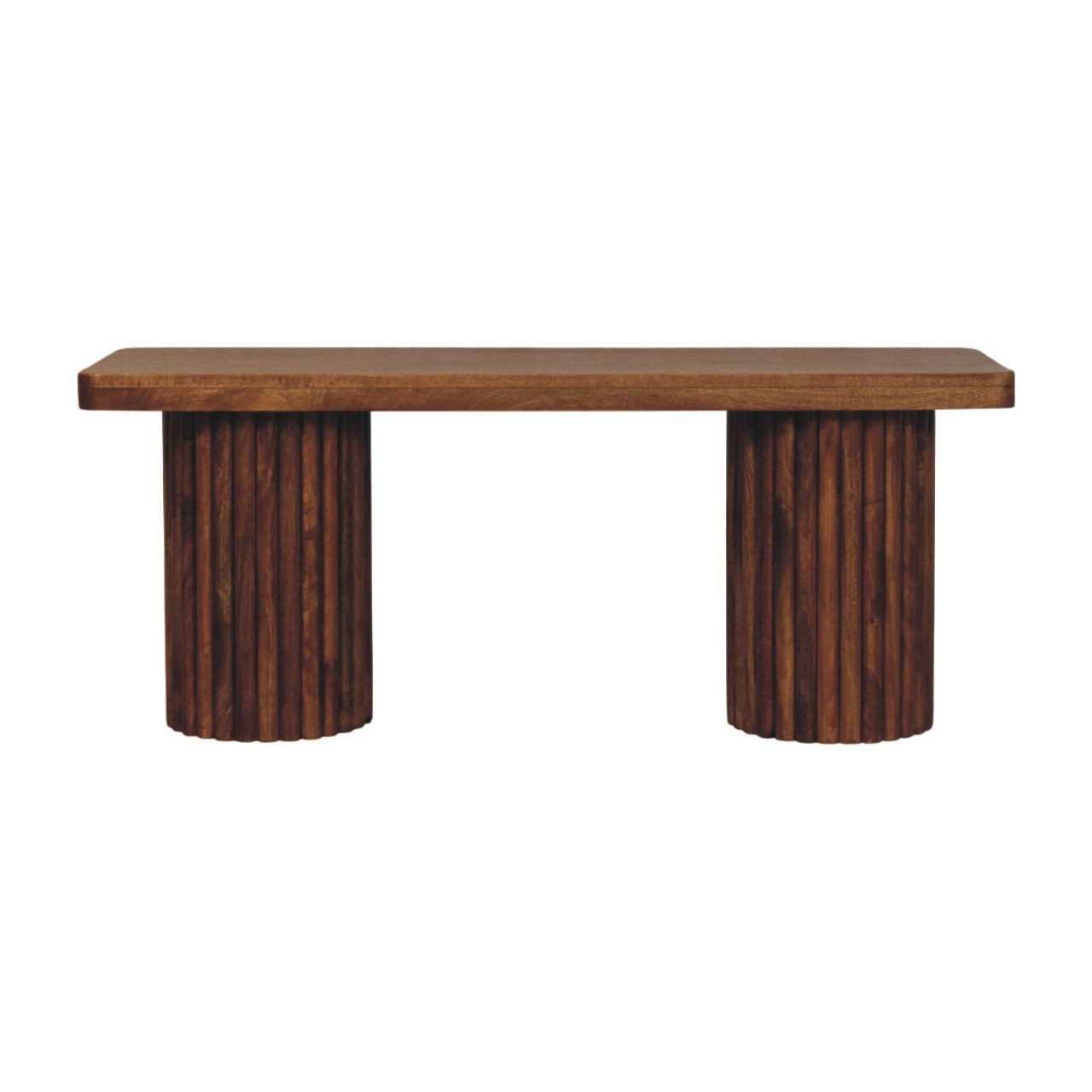Artisan Furniture Astoria Fluted Bench, Brown