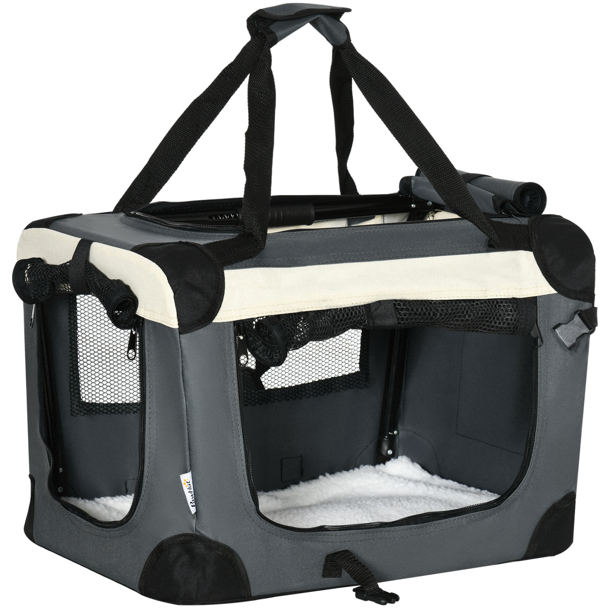 51cm Foldable Pet Carrier with Cushion for Mini Dogs and Cats