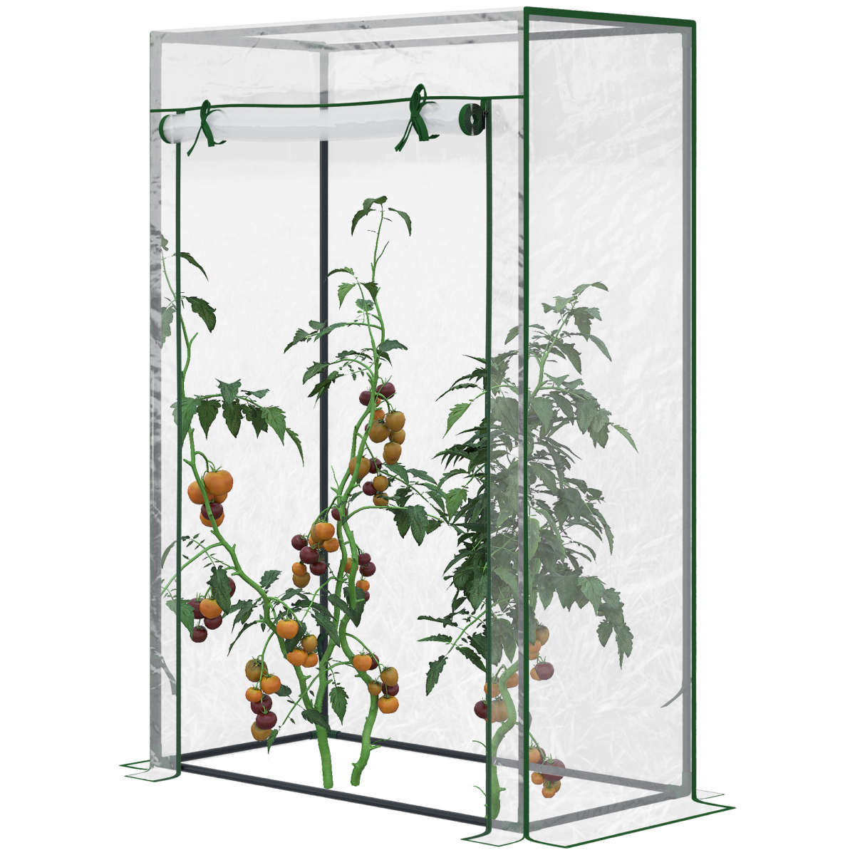100x50x150cm Greenhouse Steel Frame PVC Cover with Roll-up Door