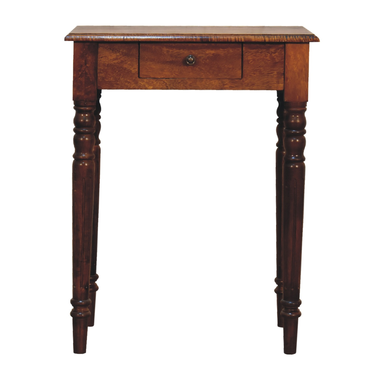 Artisan Furniture Chestnut Turned Leg Writing Desk, 1 Drawer, Brown
