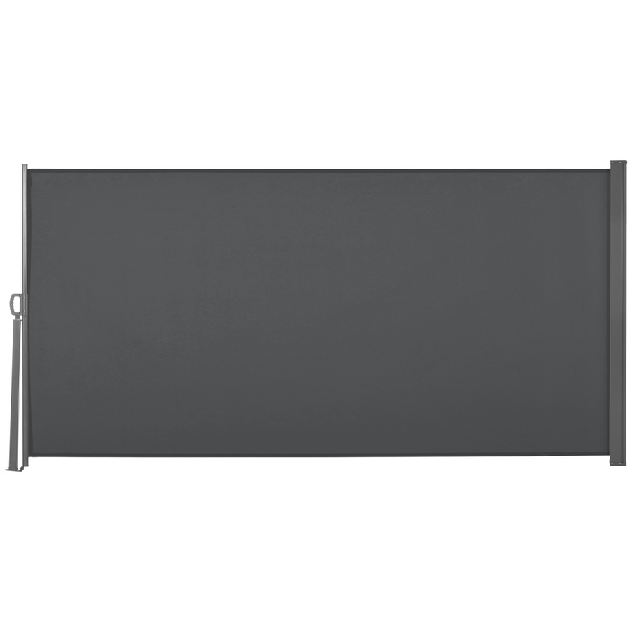3 x 1.6M Retractable Side Awning Screen Fence Grey