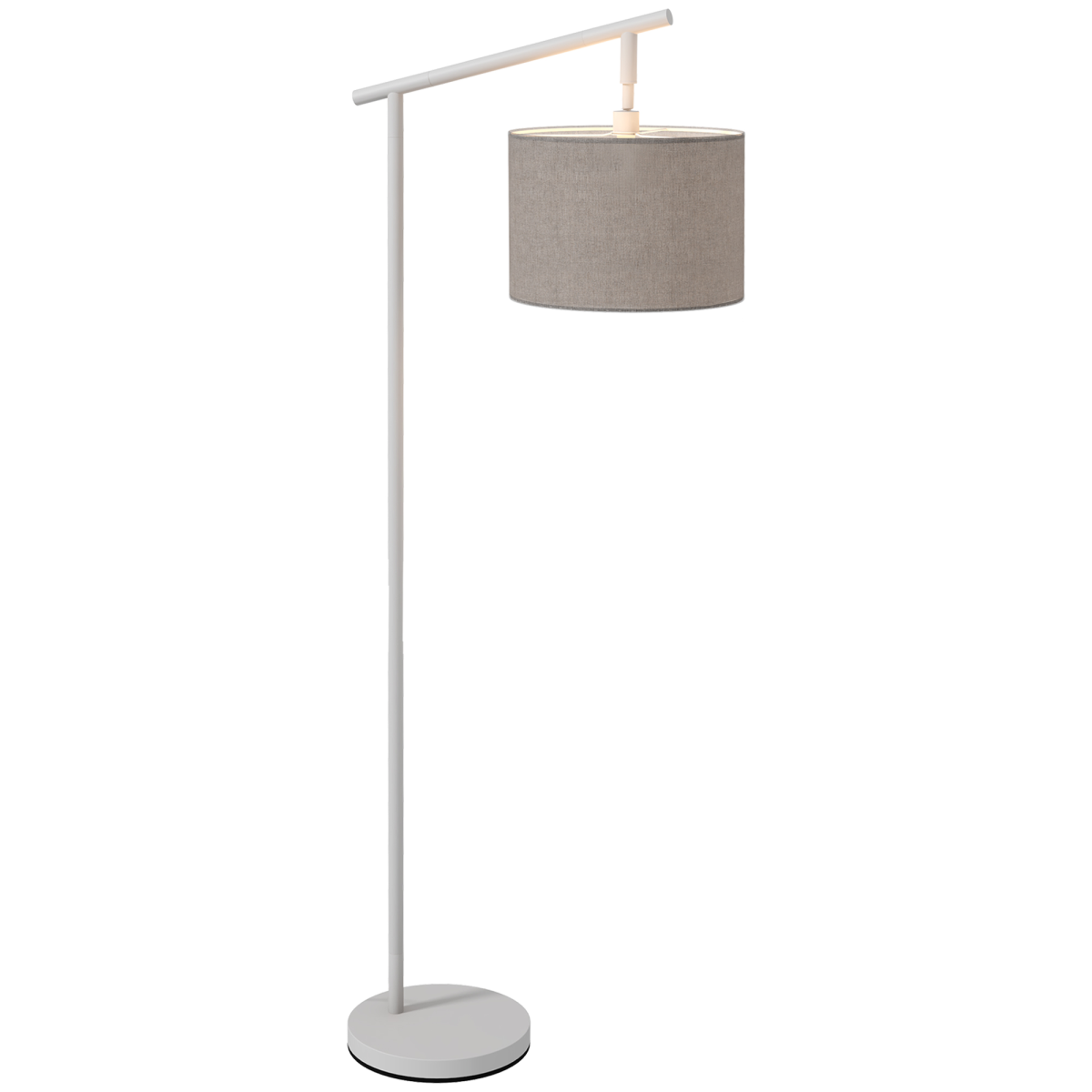 HOMCOM Floor Lamp with 350° Rotating Lampshade, LED Bulb Included, Grey