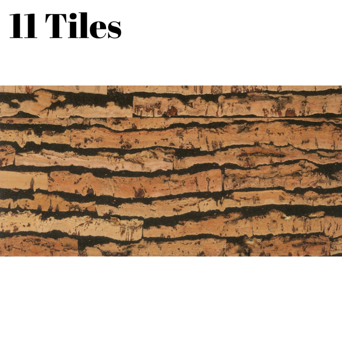 Tigre Cork Wall Tiles (1 Pack, 1.98m²) – 3mm Thick, 11 Tiles