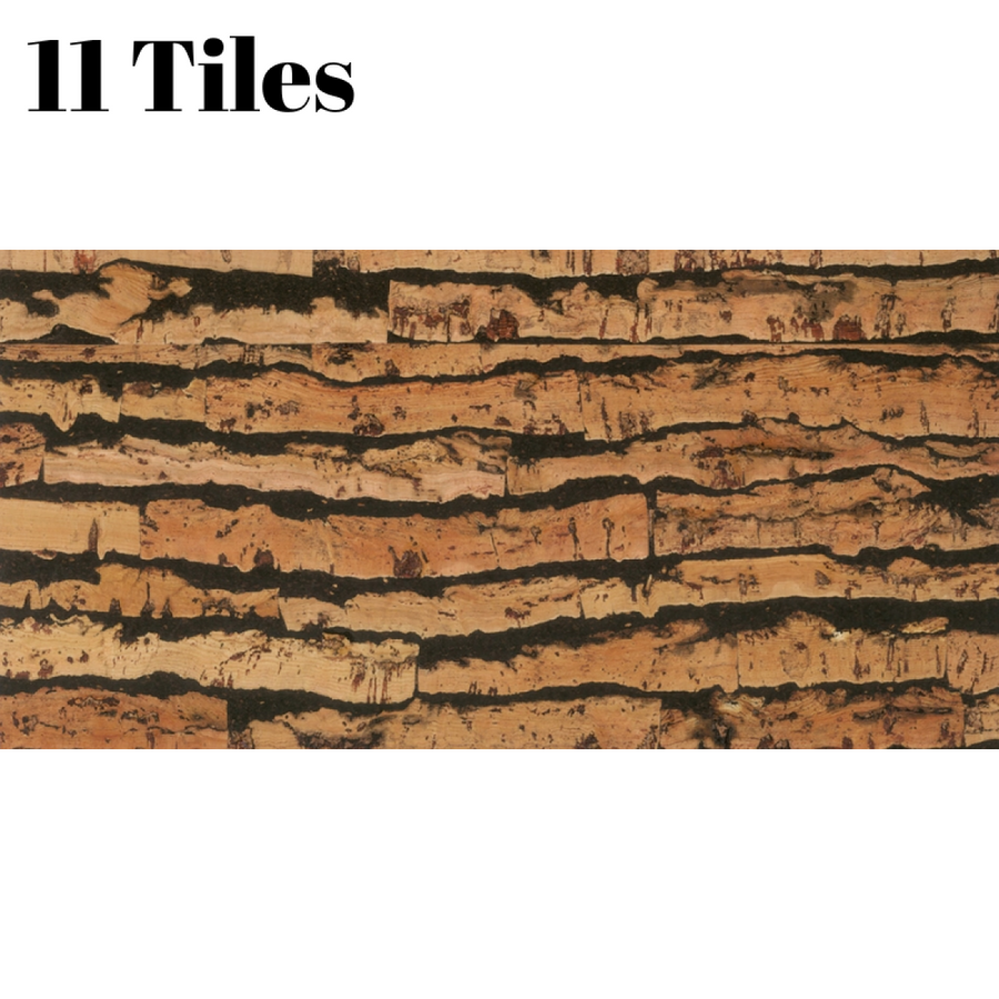 Tigre Cork Wall Tiles (1 Pack, 1.98m²) – 3mm Thick, 11 Tiles