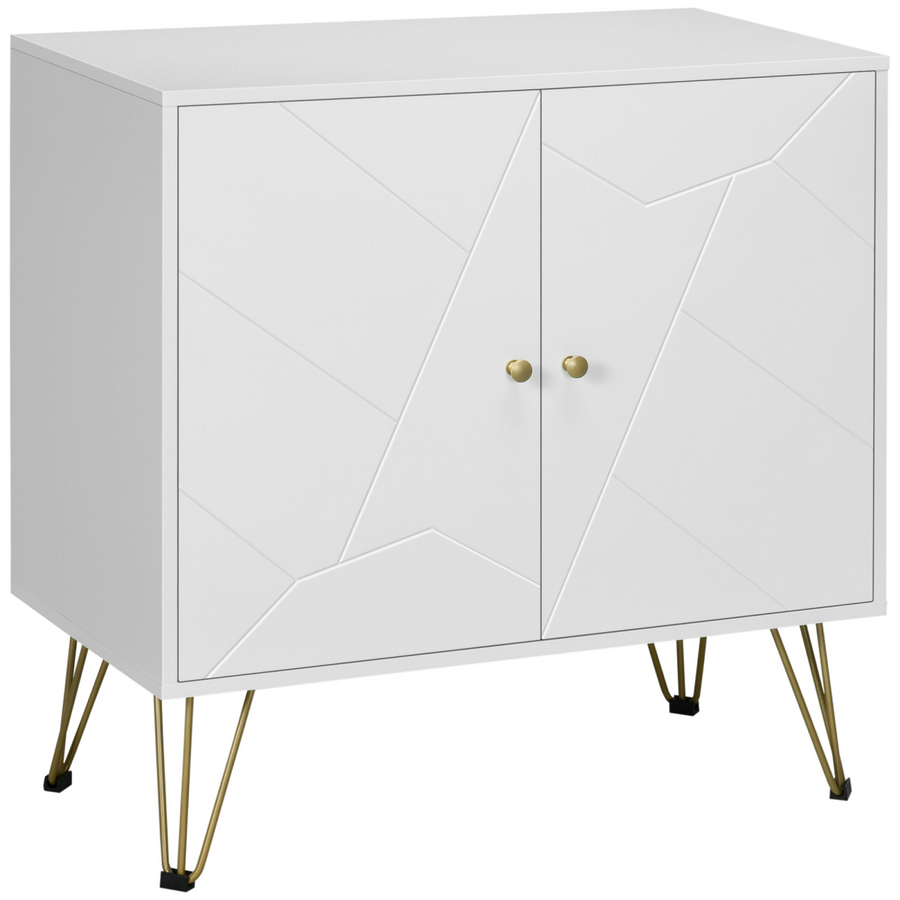 HOMCOM Freestanding Storage Cabinet with Adjustable Shelves
