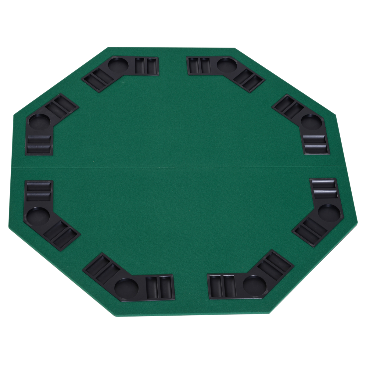 1.2m/48 Inches Foldable Poker Table Top for 8 Players with Blackjack Chip Trays