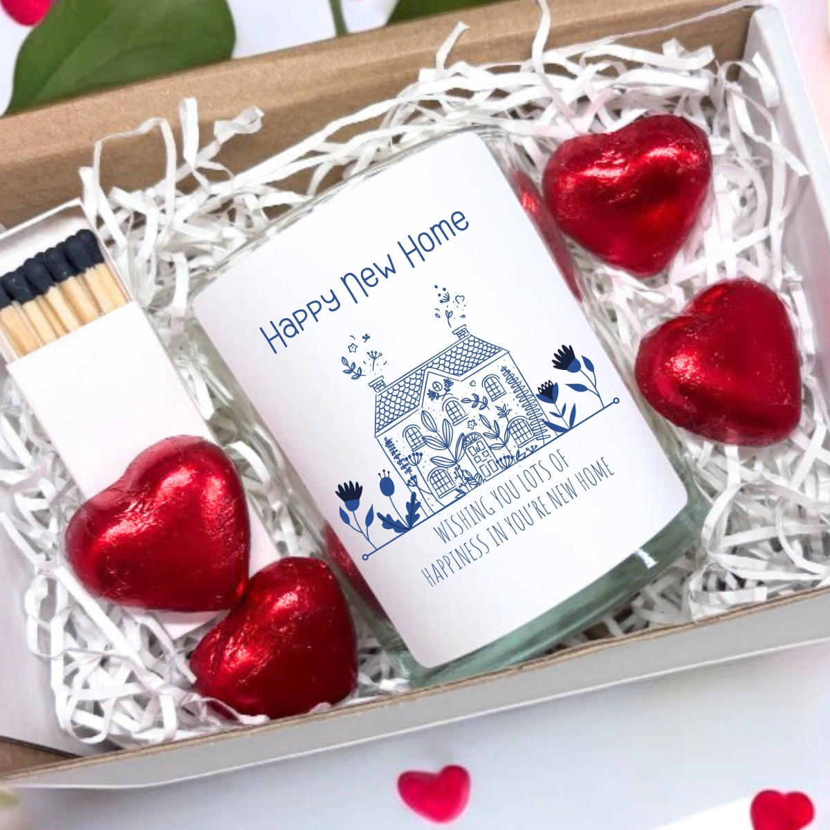 Happy New Home Candle Gift Set | New Home Hamper | House Warming Gift | Couples New Home Gift