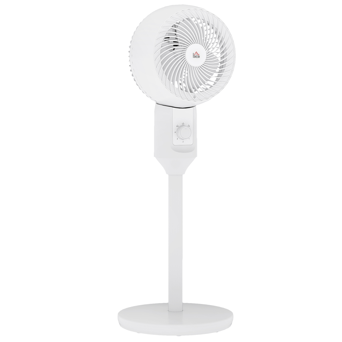 HOMCOM 9 Inch Air Circulator Fan 70° Oscillation Carry Handle Black White