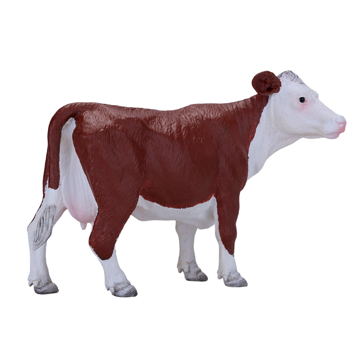 Hereford Cow Toy Realistic Farm Animal Figurine