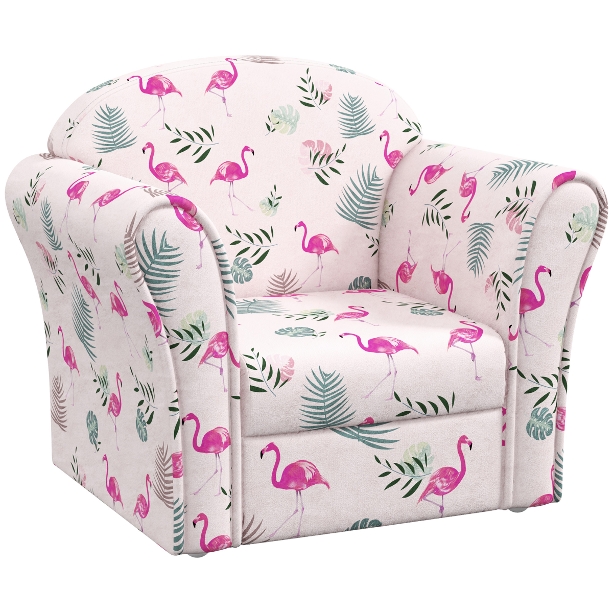 AIYAPLAY Kids Sofa Chair with Flamingo Design, Pink