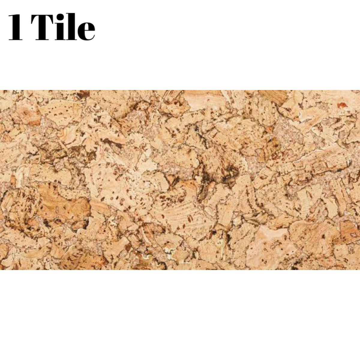Natural Cork Wall Tile - 1 Piece - 0.18m² (1.94 sq ft)