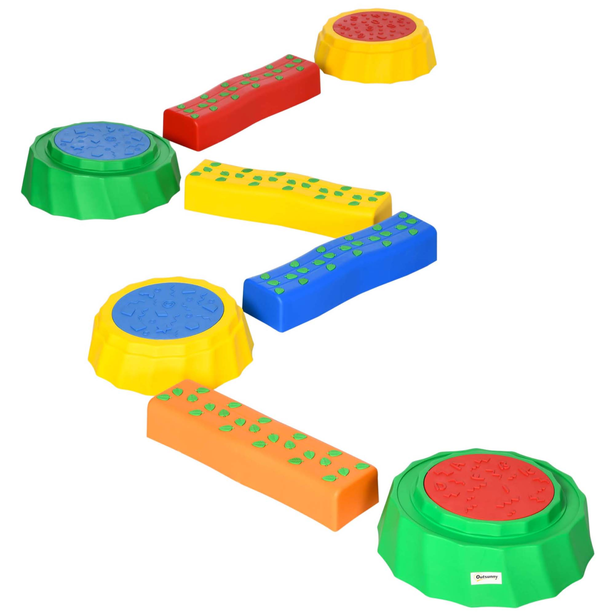 Eight-Piece Kids Stepping Stones Non-Slip Surface & Bottom