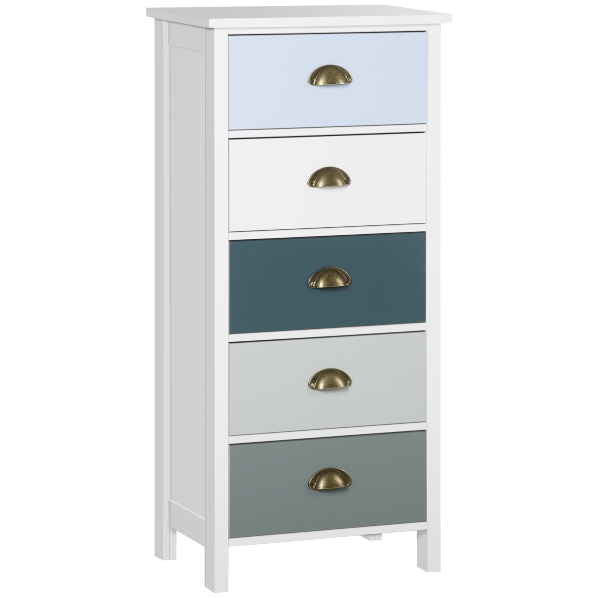 5-Drawer Chest of Drawers with Metal Handles