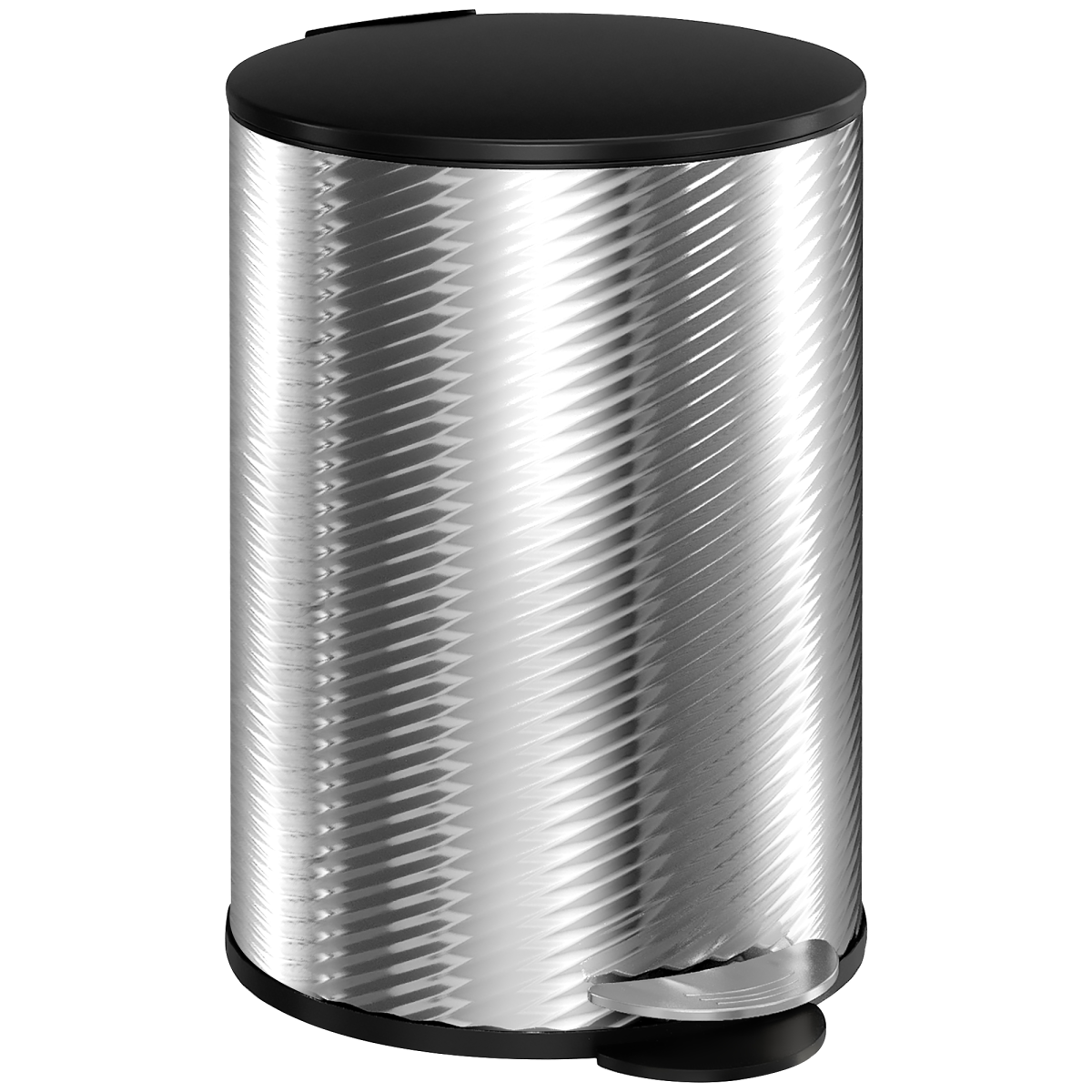 HOMCOM 20L Kitchen Pedal Bin, Stainless Steel, Silver