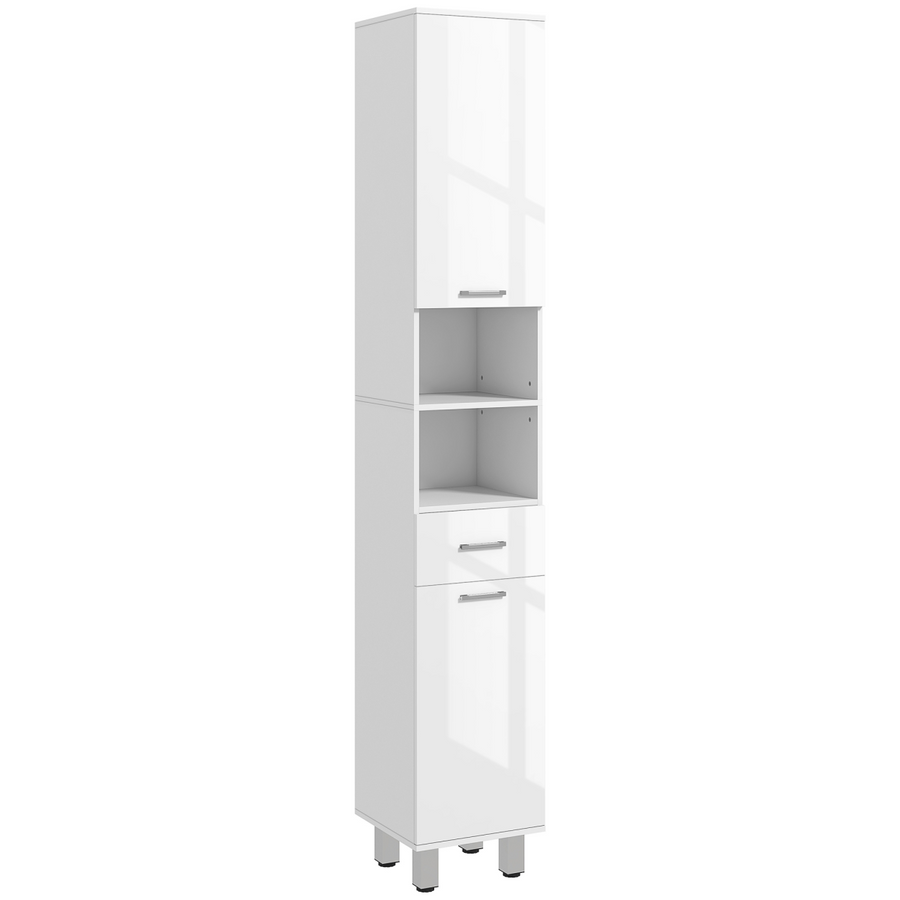 kleankin Tall Narrow Bathroom Storage Cabinet, White