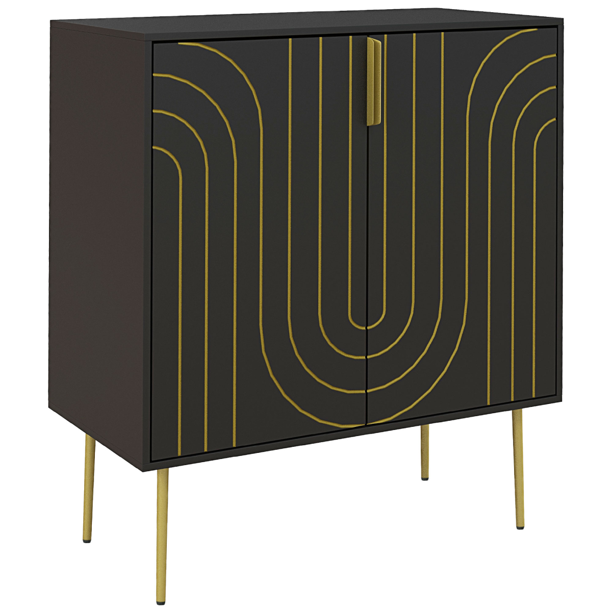 HOMCOM Freestanding Storage Cabinet with Adjustable Shelf