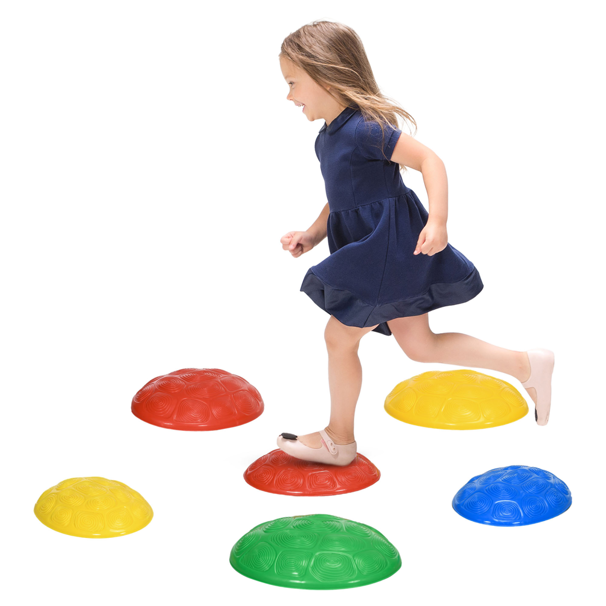 ZONEKIZ Balance River Stones with Non-Slip Mats, Ages 3-8 Years