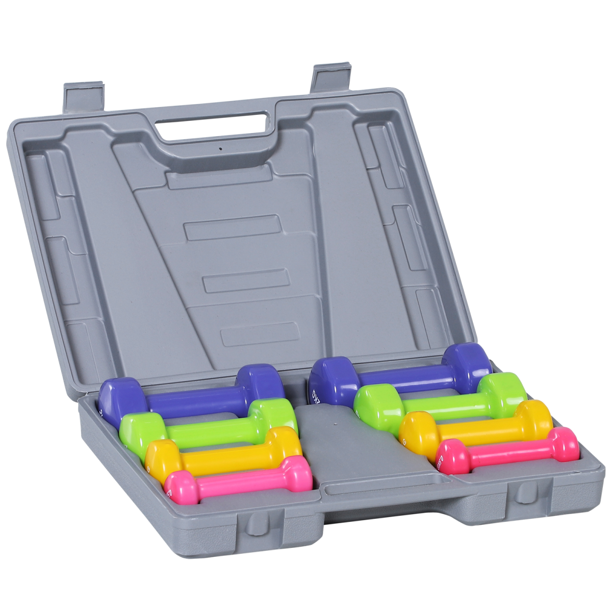 10kg Colourful Dumbbell Weights Set with Case