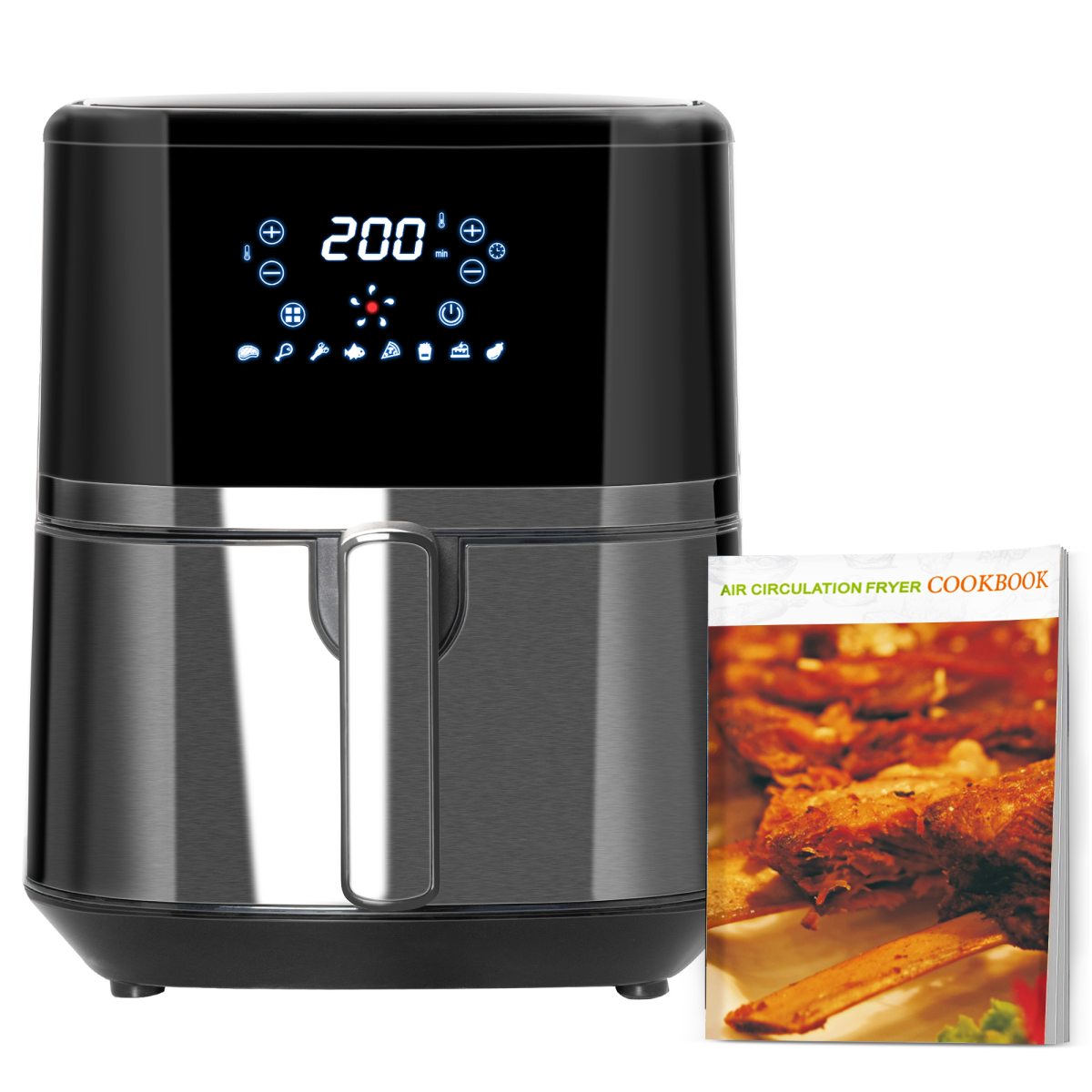 Air Fryer 4.5L 1500W with Digital Display, Rapid Air Circulation and Timer