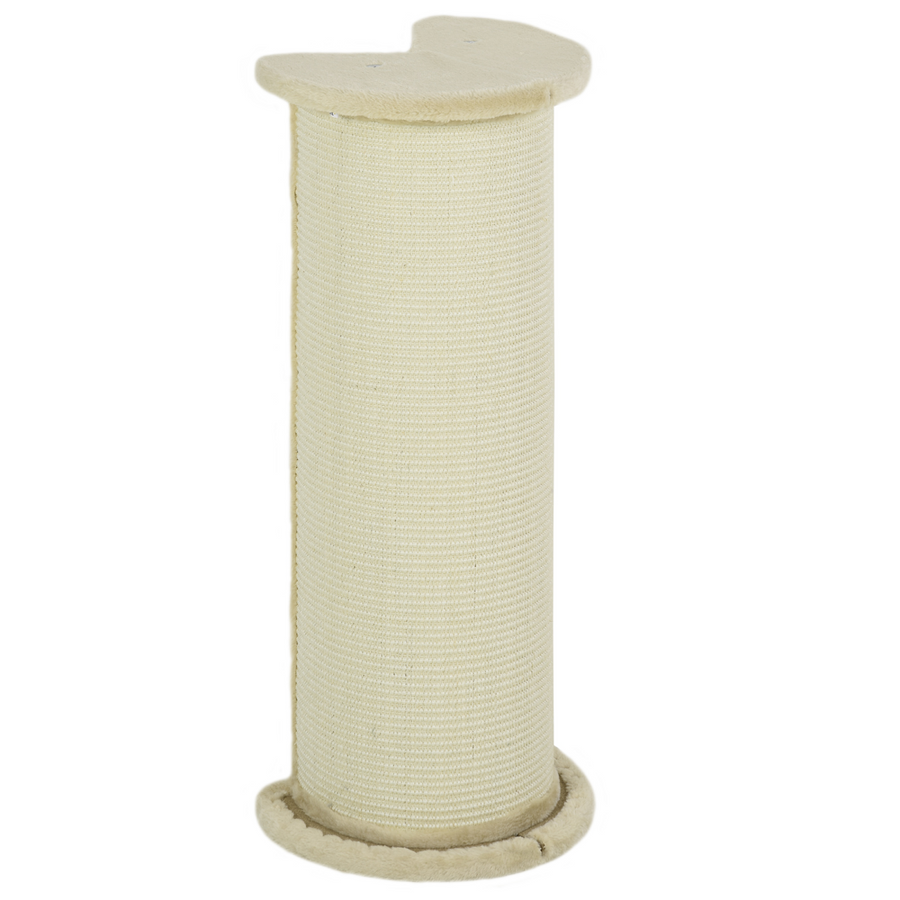 85cm Tall Cat Scratching Post with Sisal Rope and Soft Plush, Beige