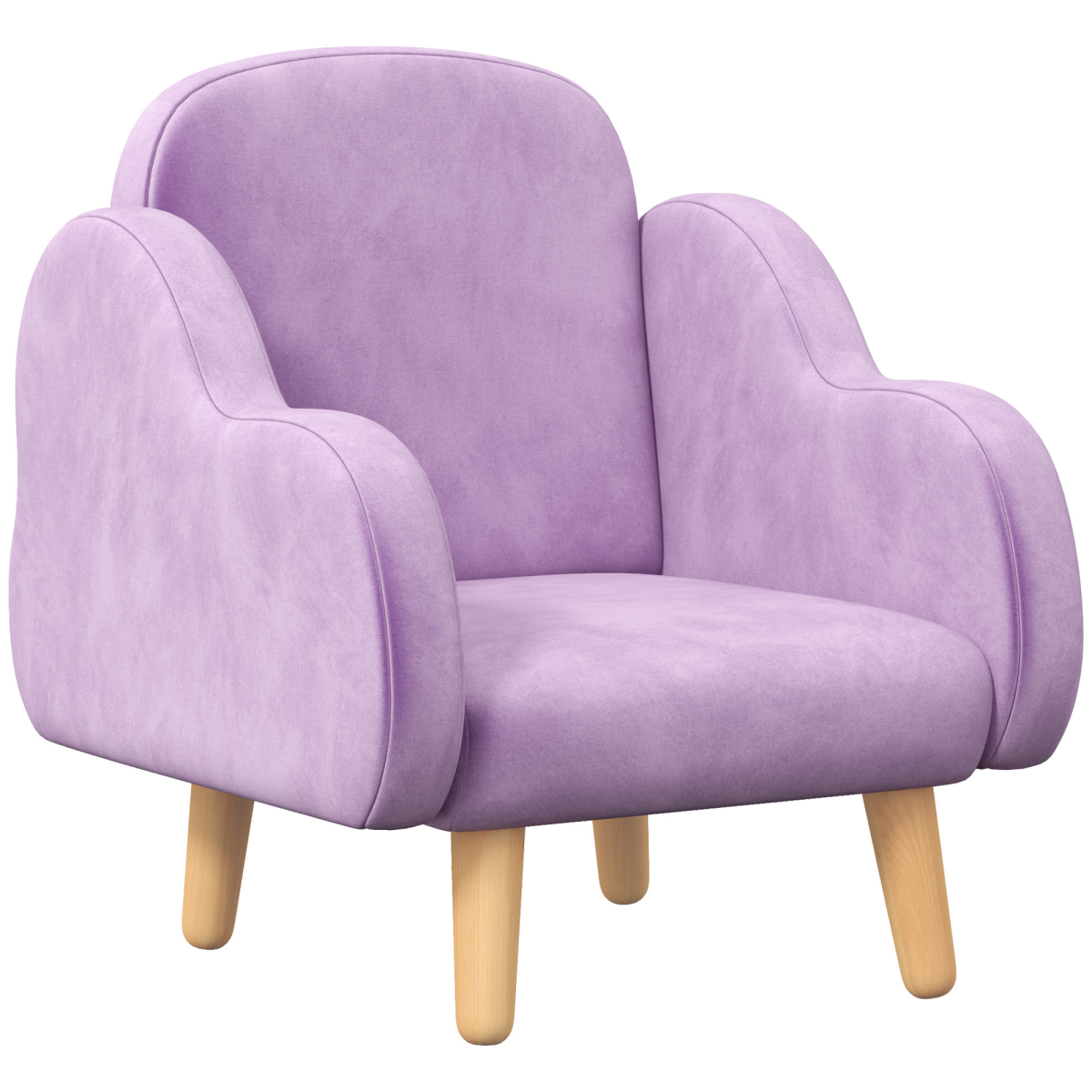 Cloud-Shaped Toddler Armchair, Kids Mini Chair for Playroom, Bedroom, Purple