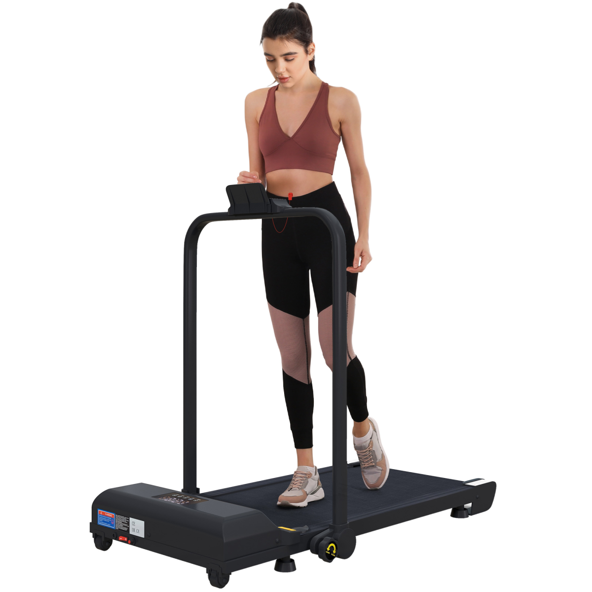 HOMCOM 2.5HP Folding Treadmill Walking Pad with Remote Control 1-10KM/H