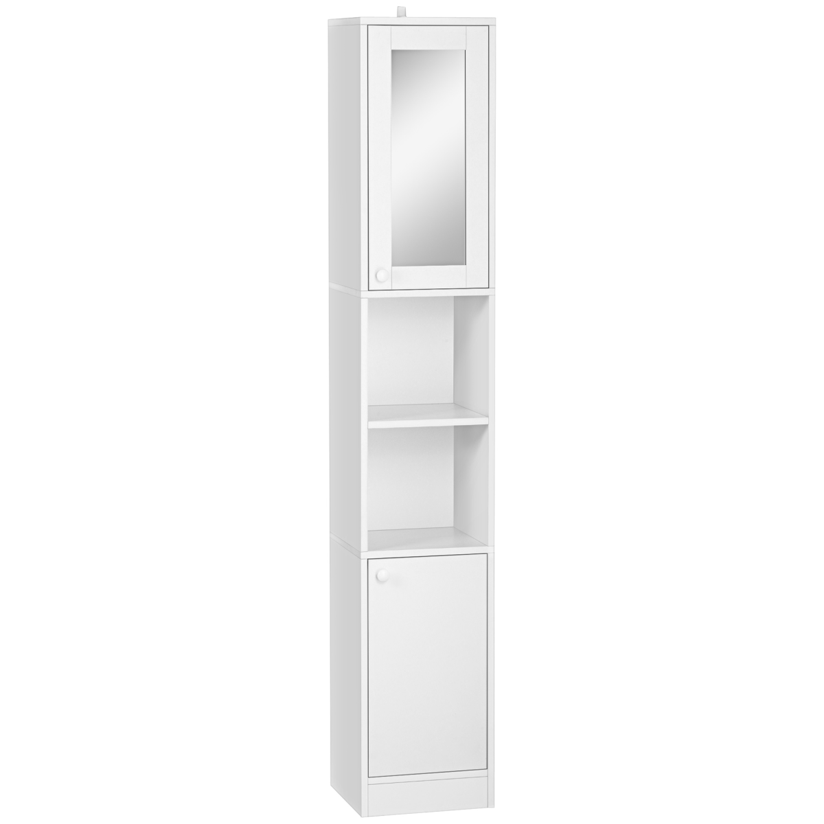 kleankin Tall Bathroom Storage Cabinet with Mirror