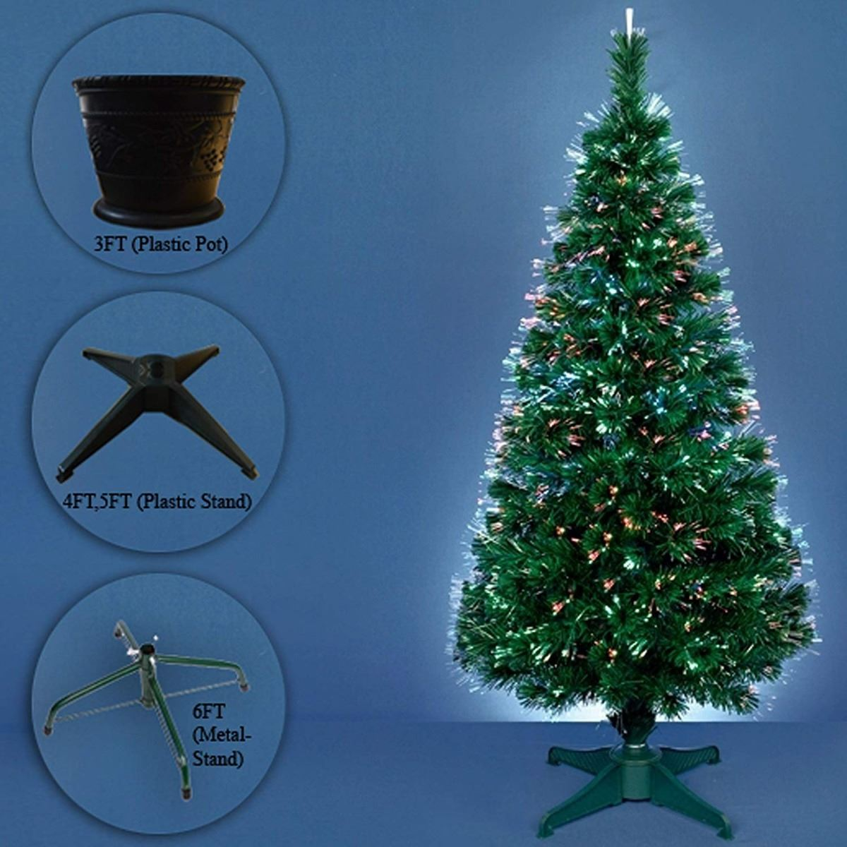 5FT (150CM) Fibre Optic Green Tree
