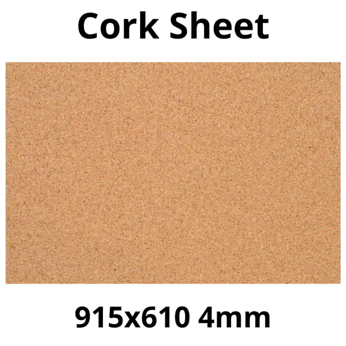 4mm Cork Sheet 915x610mm (Pack of 1) – DIY Décor Ready