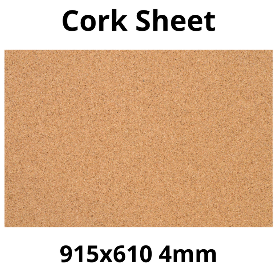 4mm Cork Sheet 915x610mm (Pack of 1) – DIY Décor Ready
