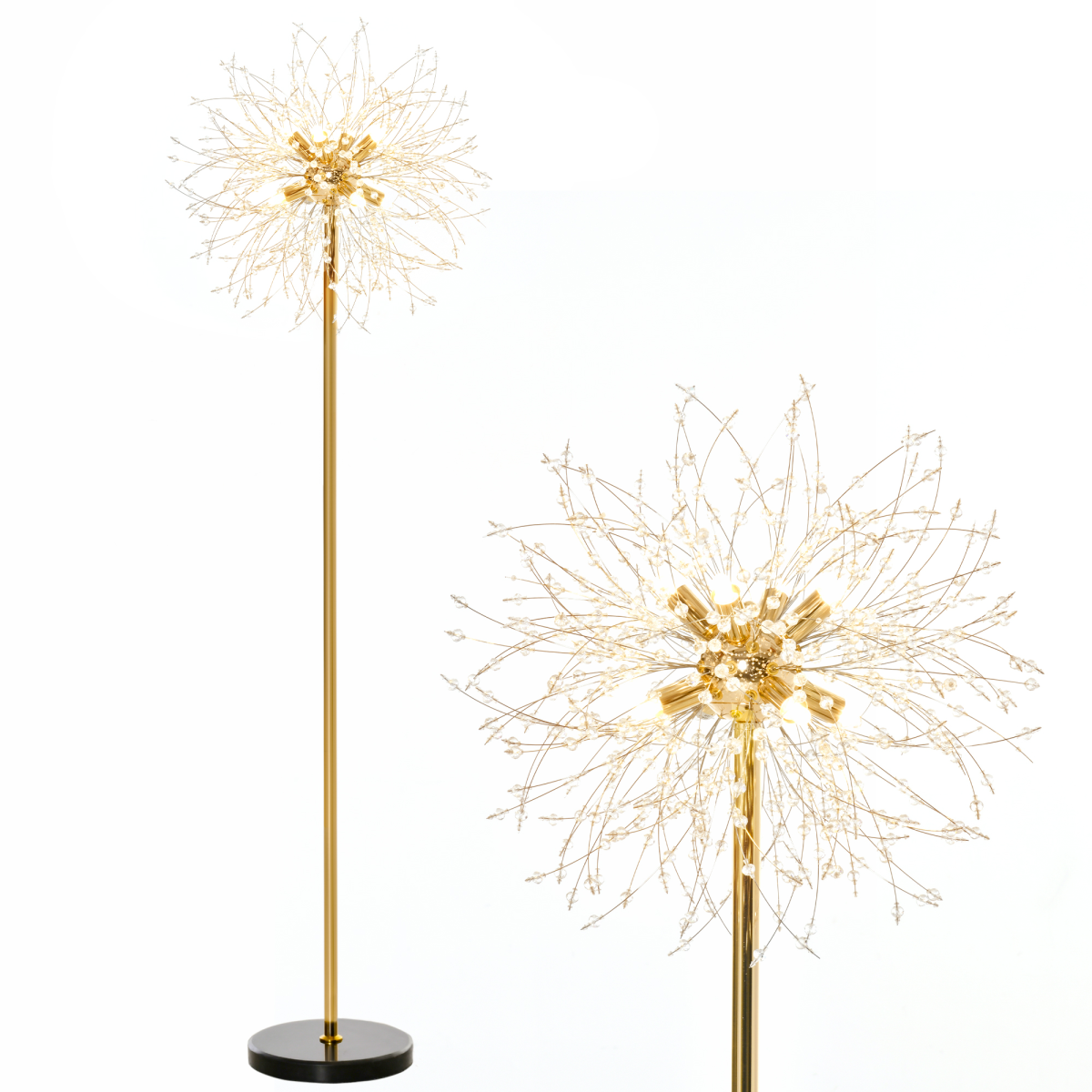 HOMCOM Modern Floor Lamp with Dandelion-like Lampshade
