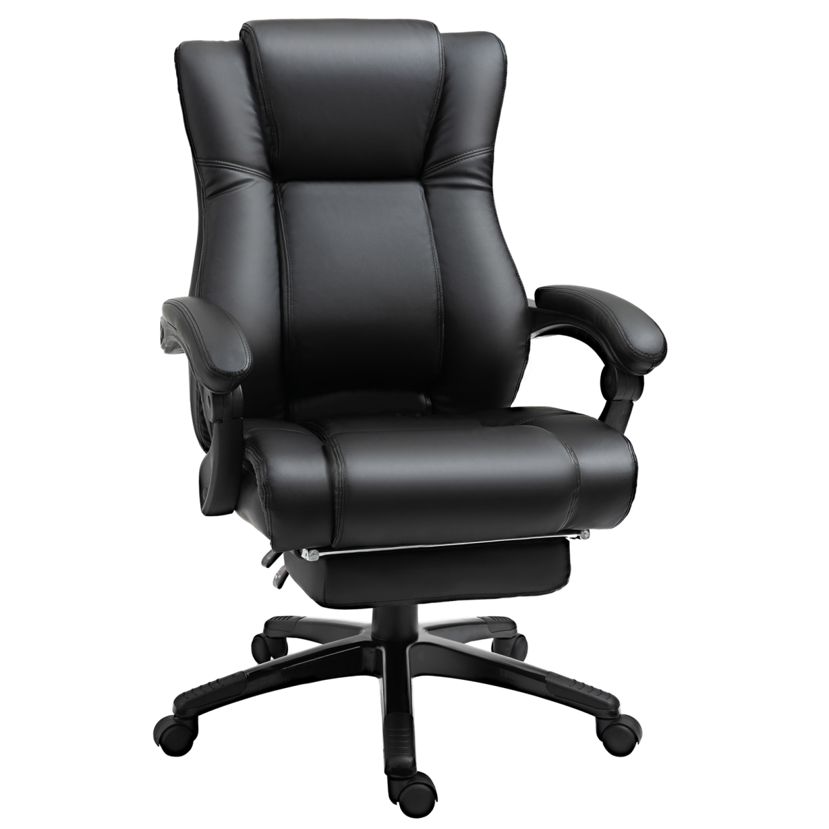 Executive Home Office Chair High Back Recliner with Foot Rest, Black Vinsetto