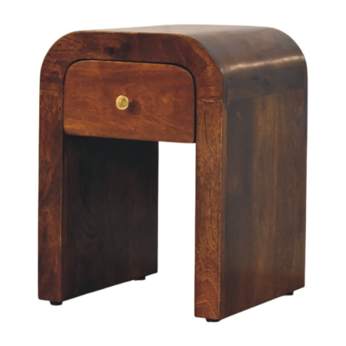 Artisan Furniture Solid Wood Mini Darcy Chestnut Nightstand, 1 Drawer