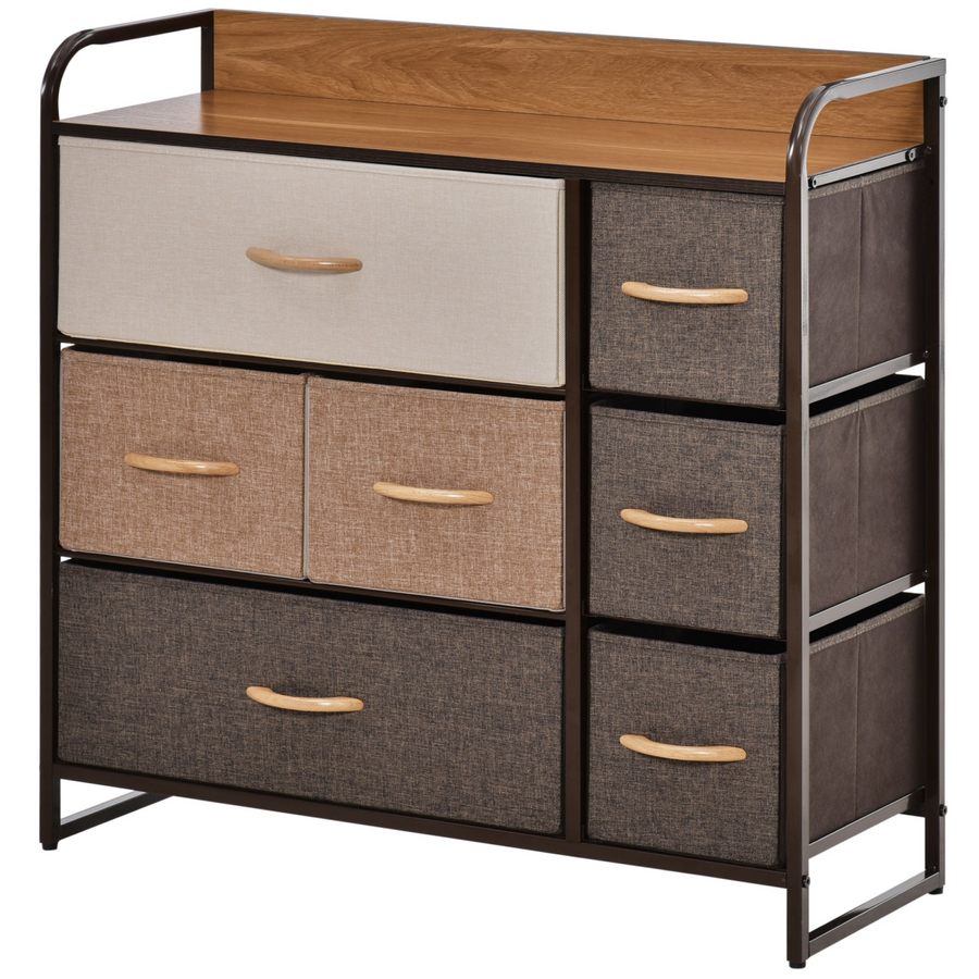 HOMCOM 7-Drawer Fabric Chest of Drawers