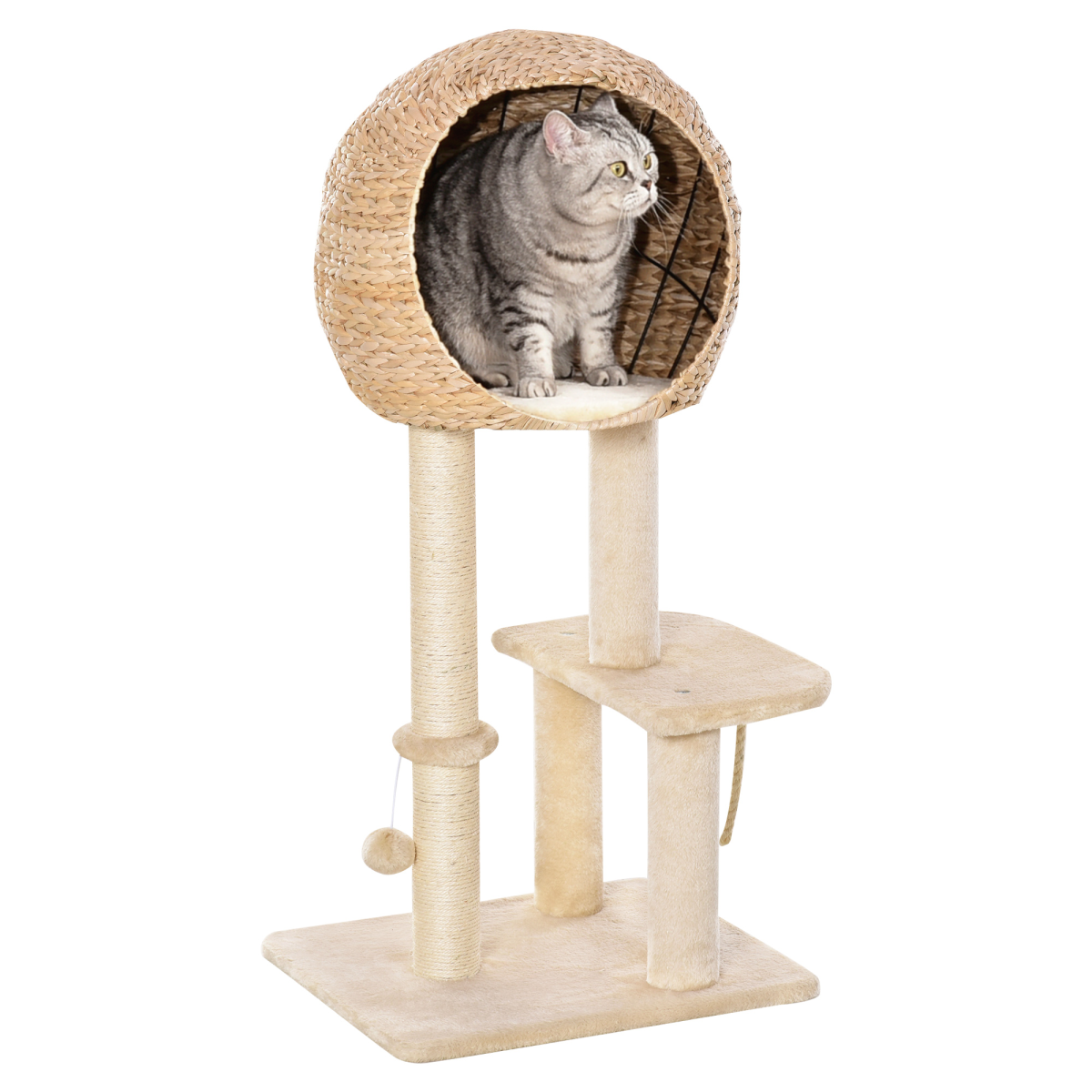 100cm Cat Tree Tower with Scratching Post and Condo