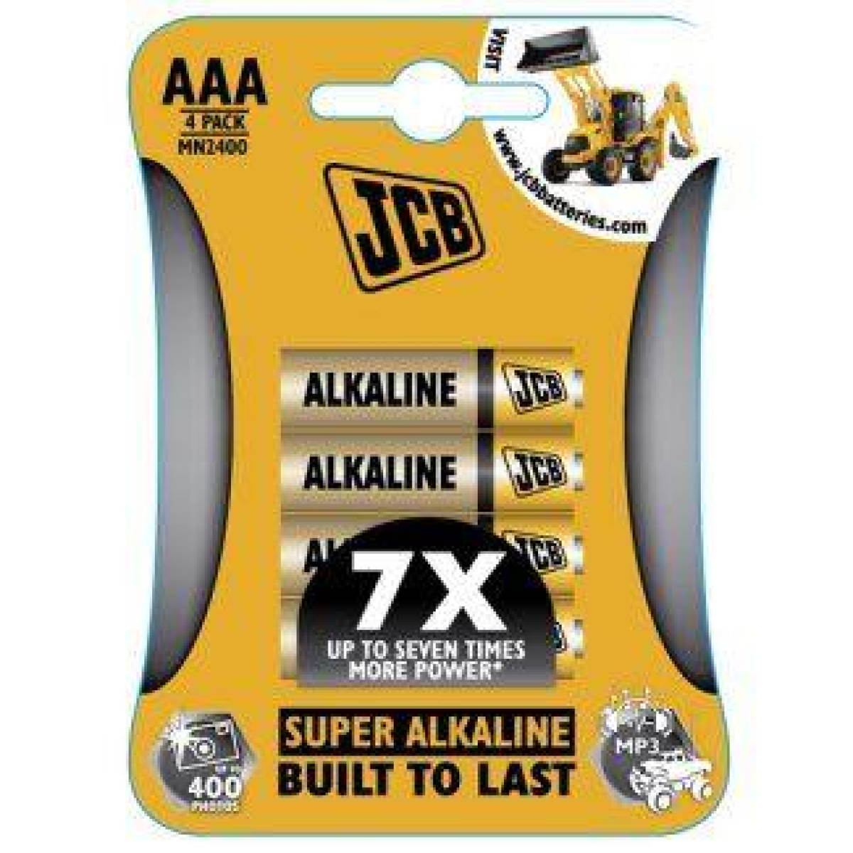 JCB LR03 Alkaline AAA Batteries Pack of 4