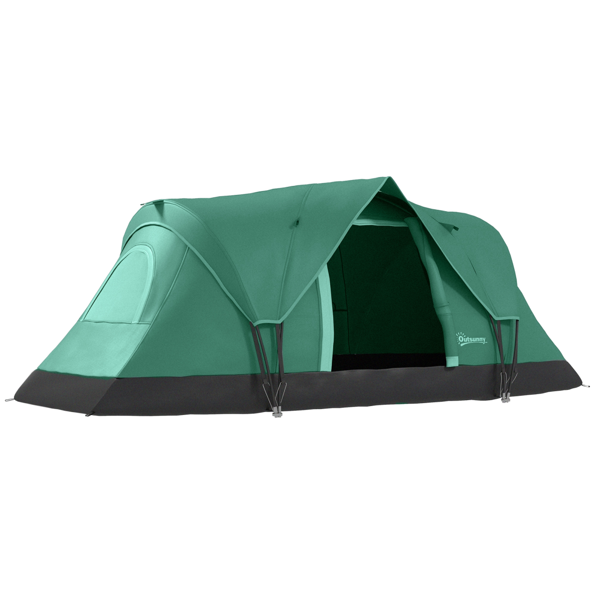 Outdoor Camping Tent for 5-6 with Bag, Fiberglass & Steel Frame