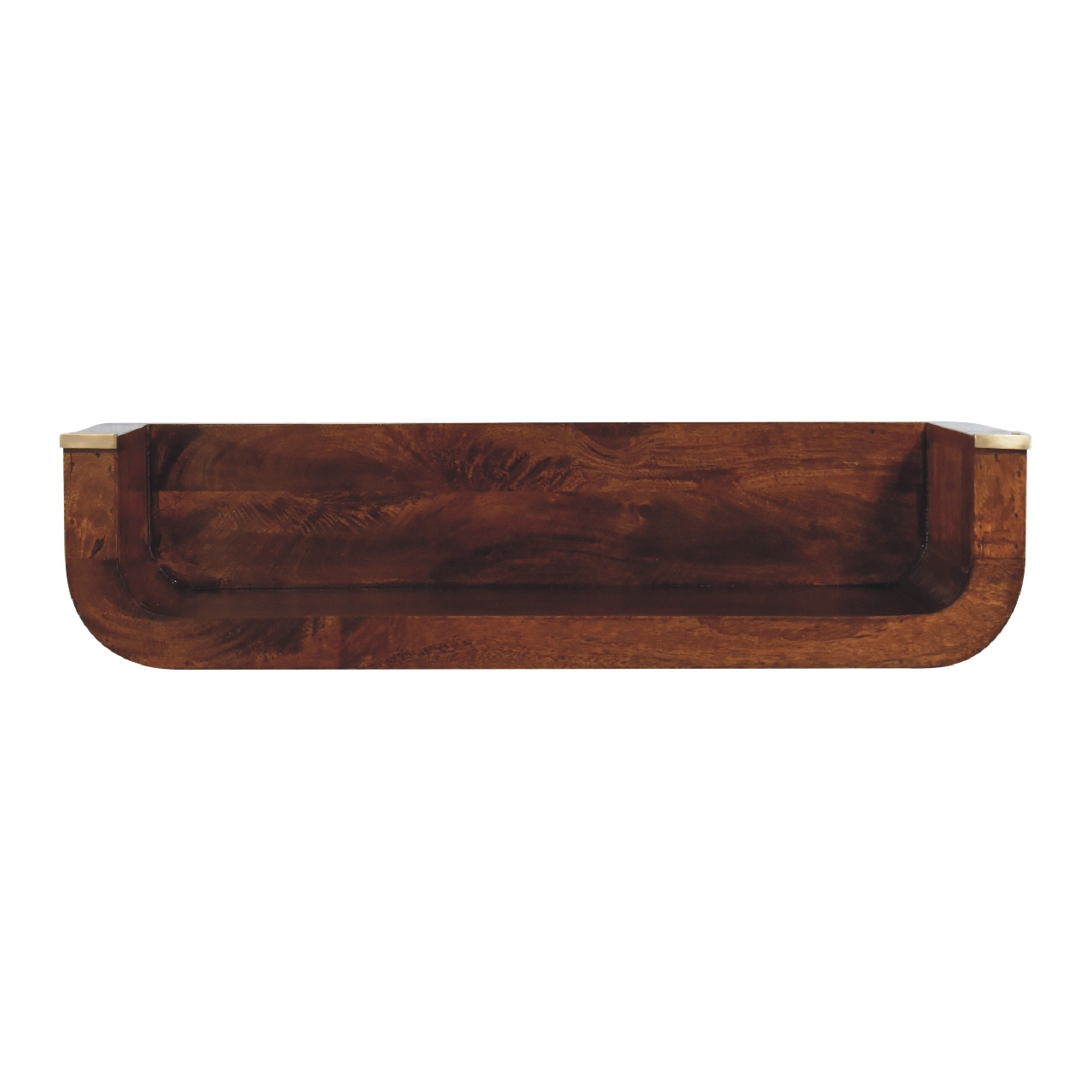Artisan Furniture Indira Floating Console Table, 1 Shelf, Chestnut