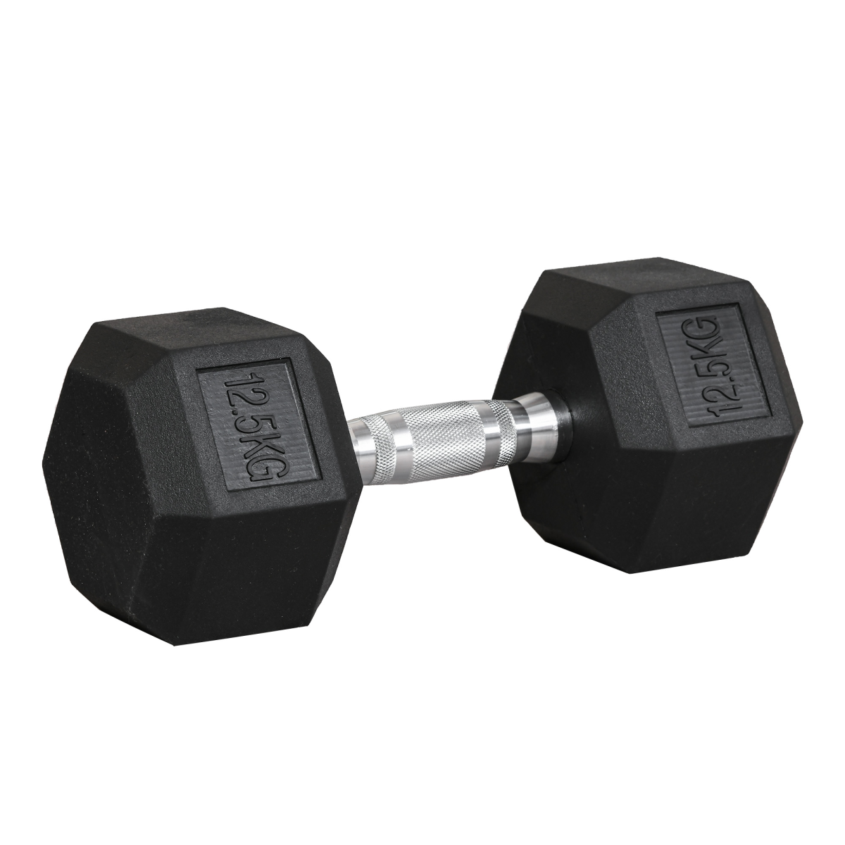 12.5KG Single Rubber Hex Dumbbell