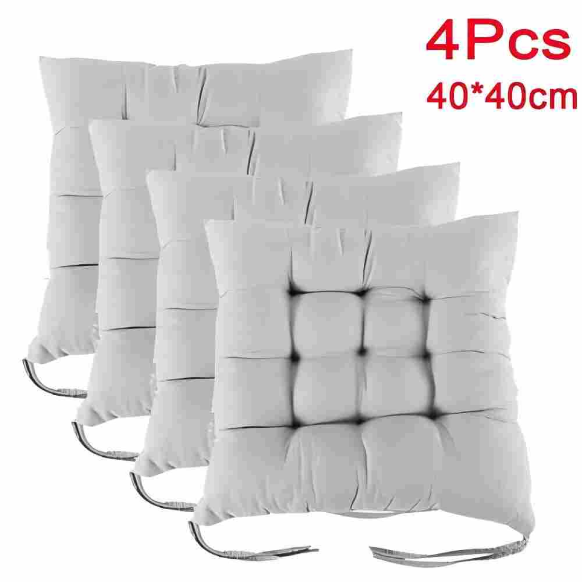 4 Pack Tie-On Seat Cushions, Plain, UK