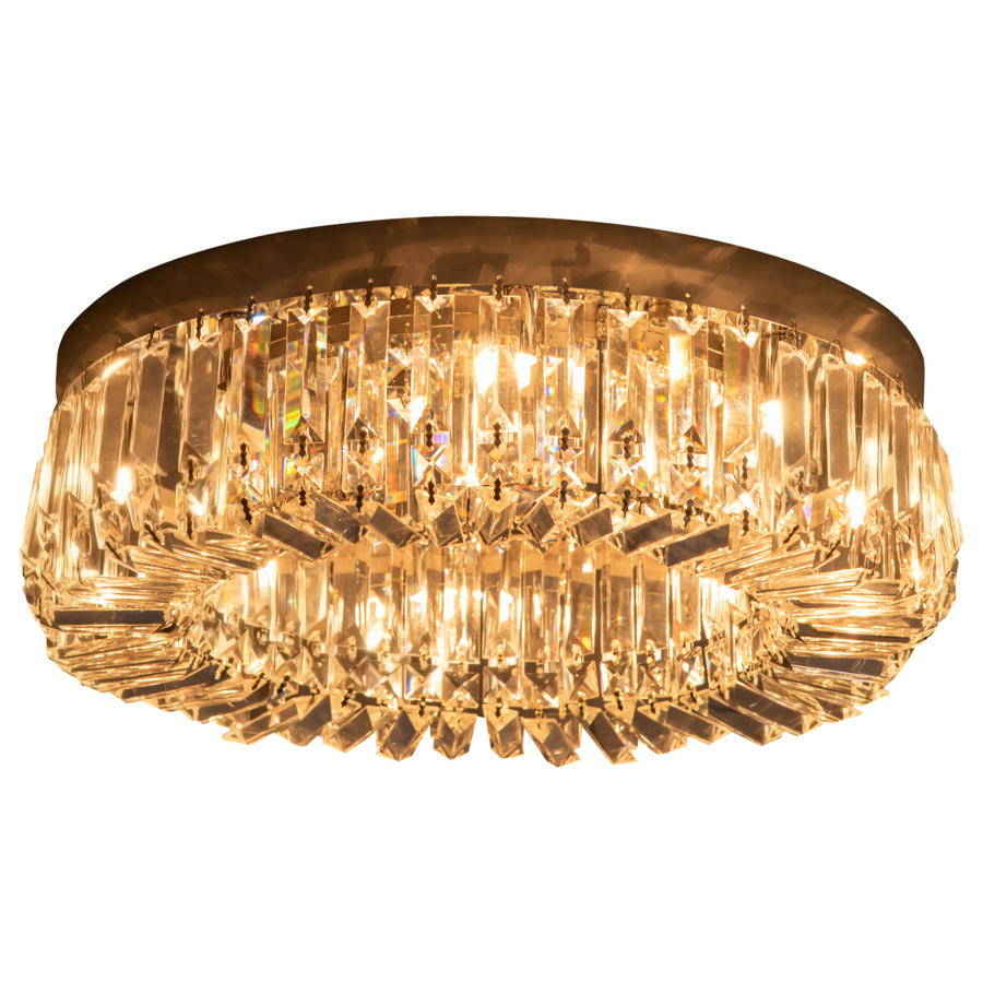 Crystal Ceiling Light Chandelier Stainless Steel Pendant Silver