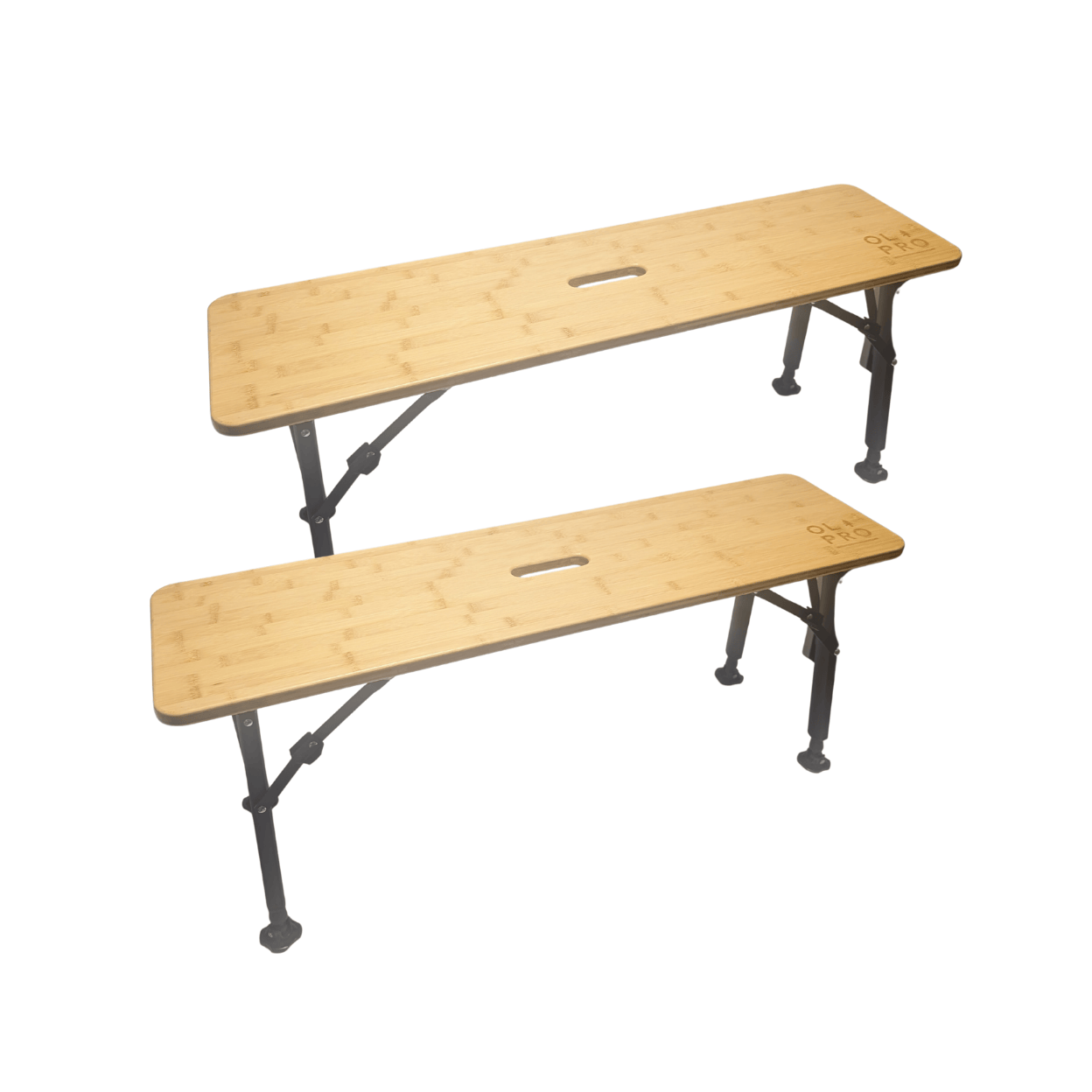 Folding Bamboo Bench Set of 2