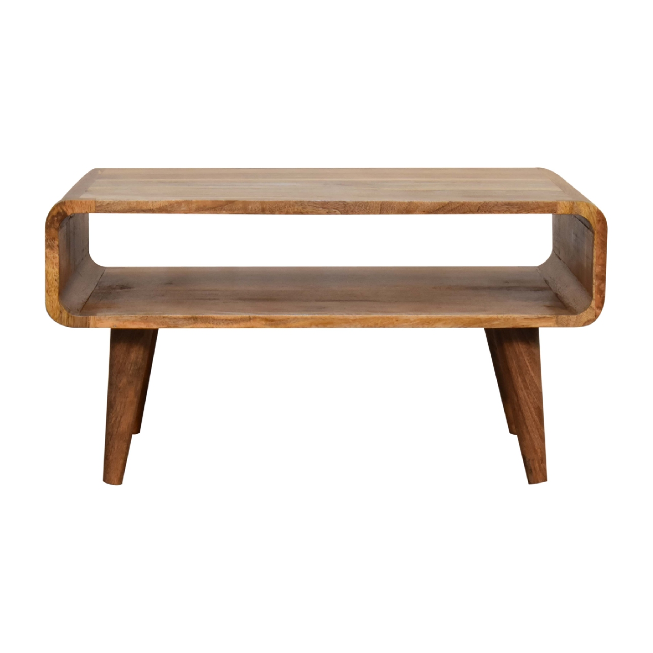 Artisan Furniture Solid Wood Open Oak-ish Media Unit, Beige