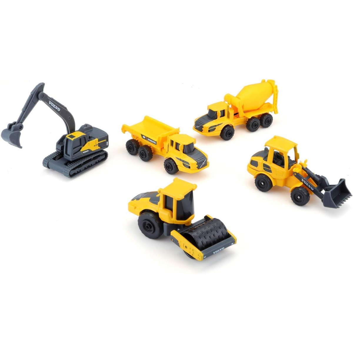 Maisto Mini Working Machines Volvo Construction 5 Pack Die-Cast Replica Collectible Model