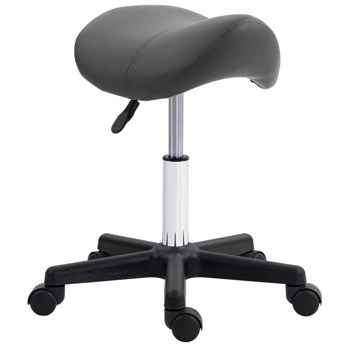HOMCOM Adjustable Rolling Saddle Stool for Salon, Spa and Beauty