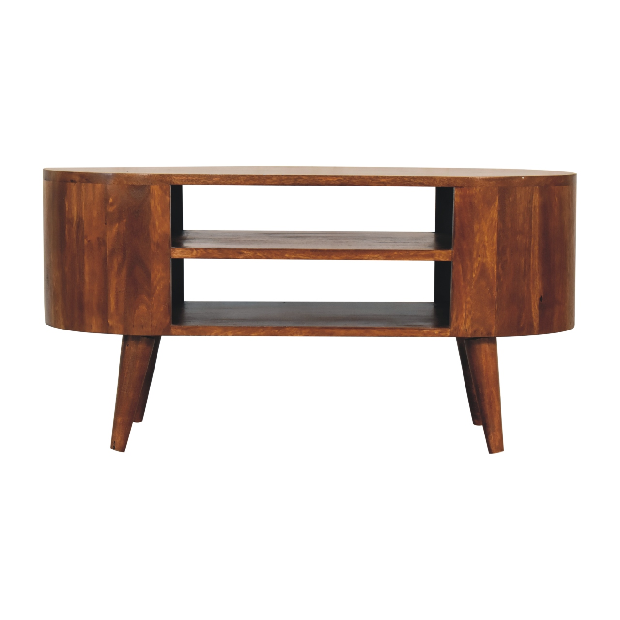 Artisan Furniture Cortez Chestnut Media Unit, 2 Open Slots, Brown