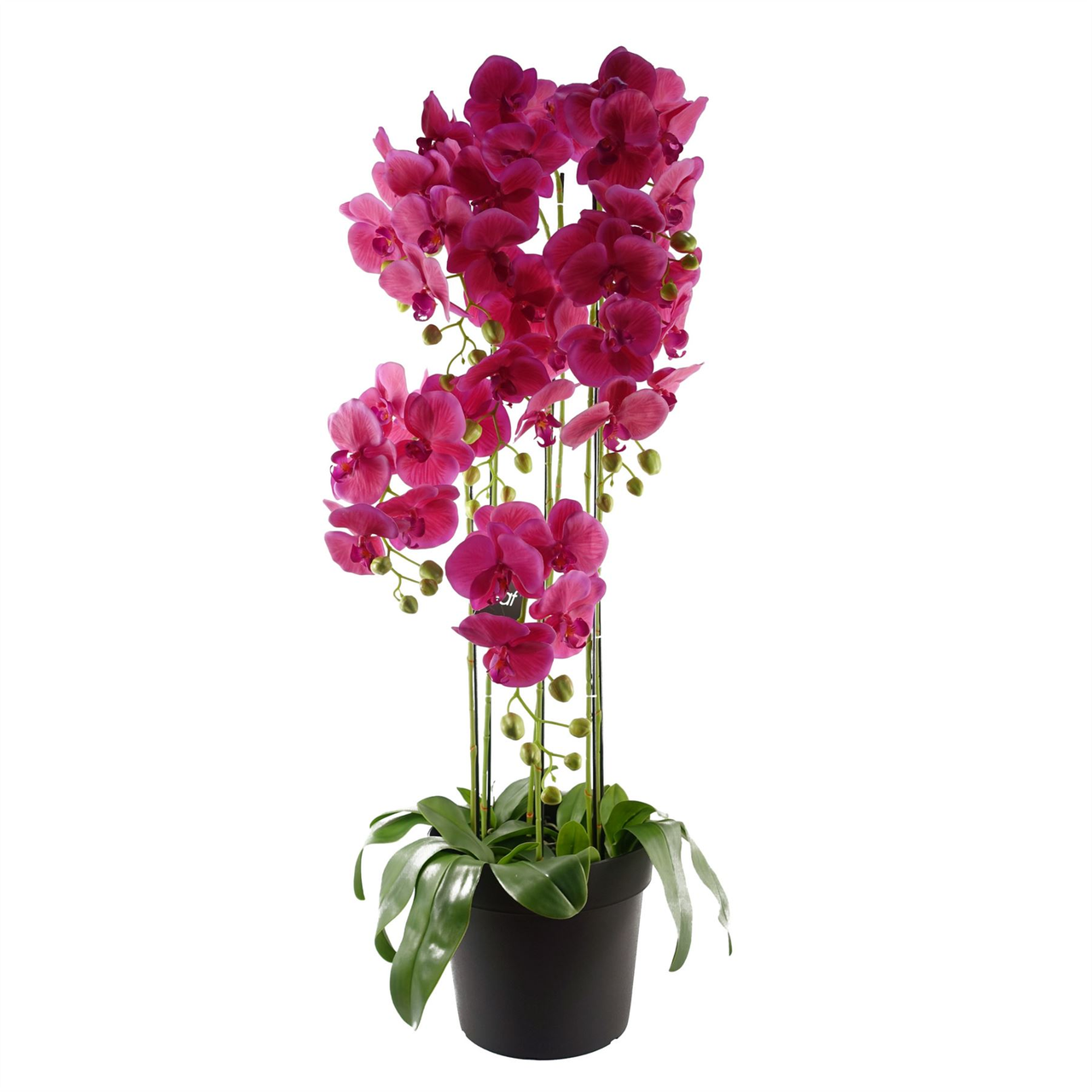 110cm Large Pink Orchid Plant Artificial - 41 Real Touch Flowers